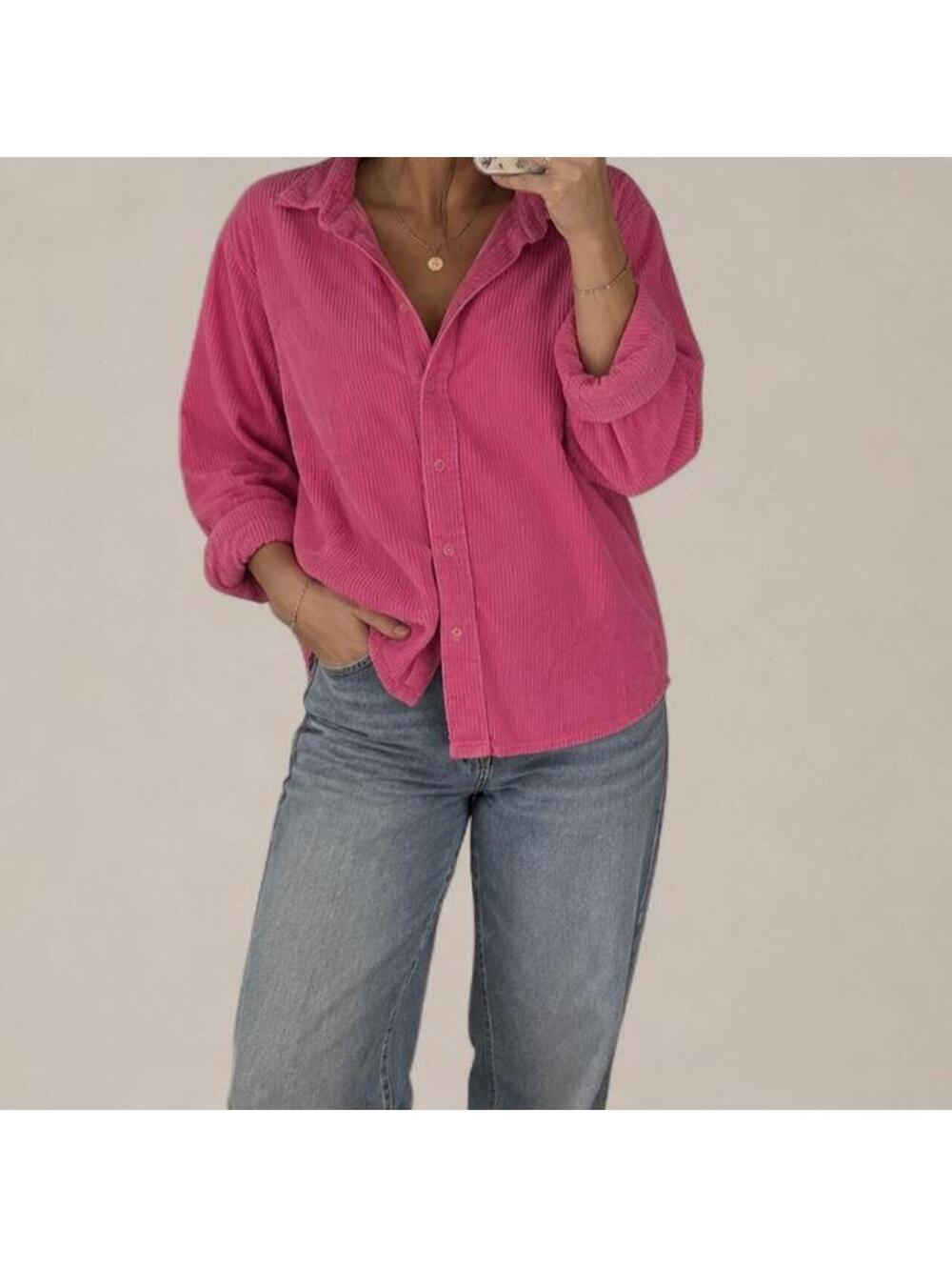 Blair hot pink corduroy button-up 💗